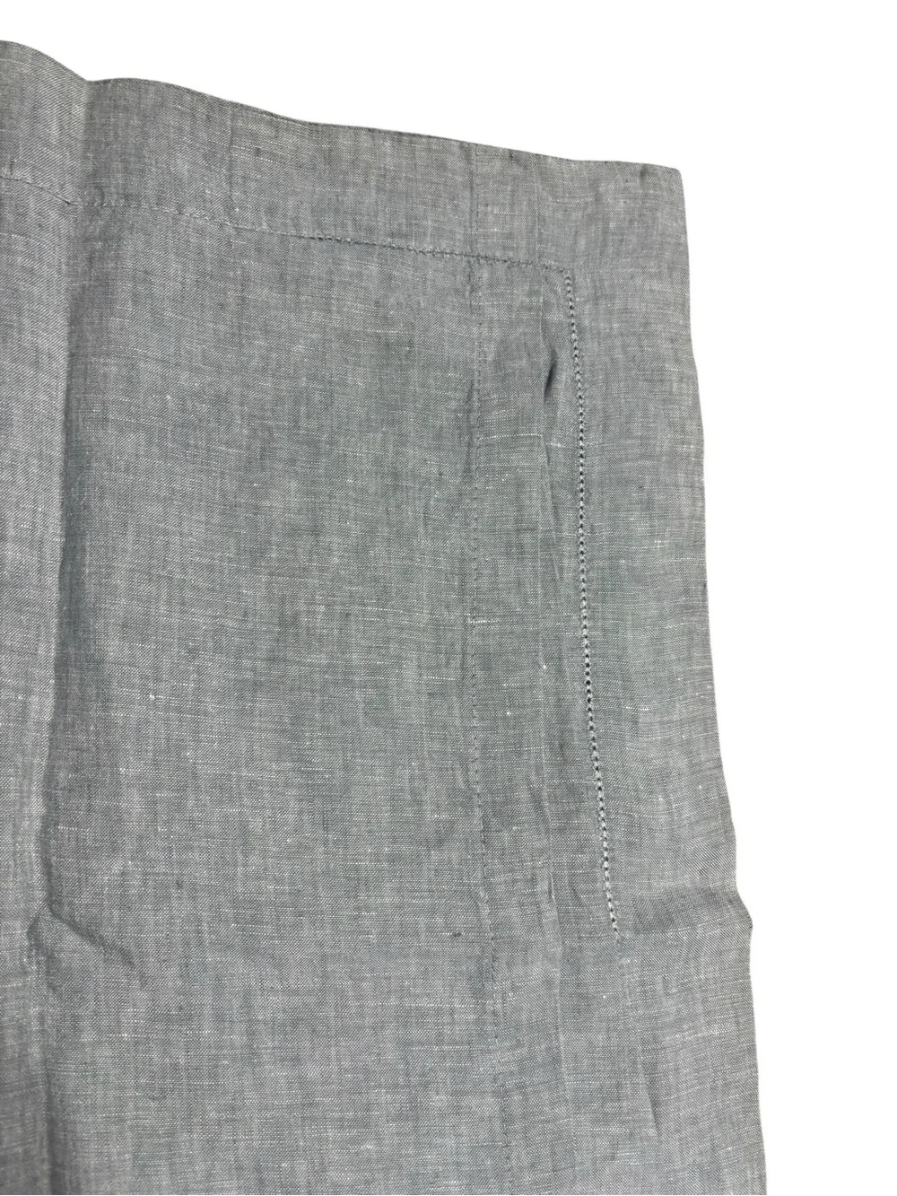 Pottery barn 100% linen gray pillow case sham cover capsule 36”x20”